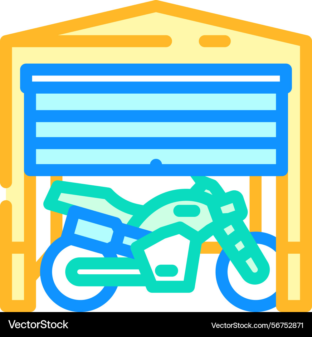 Motorcycle garage color icon Vector Image