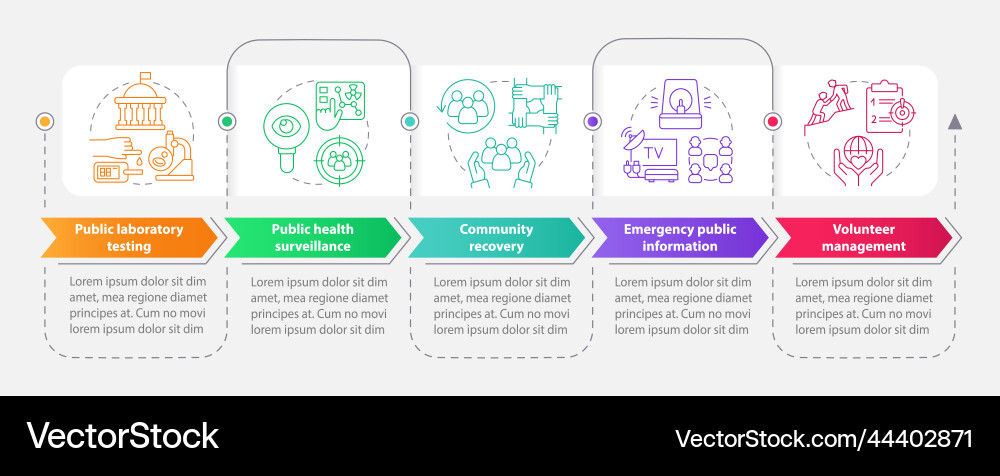 Public health preparedness rectangle infographic Public health preparedness rectangle infographic vector image