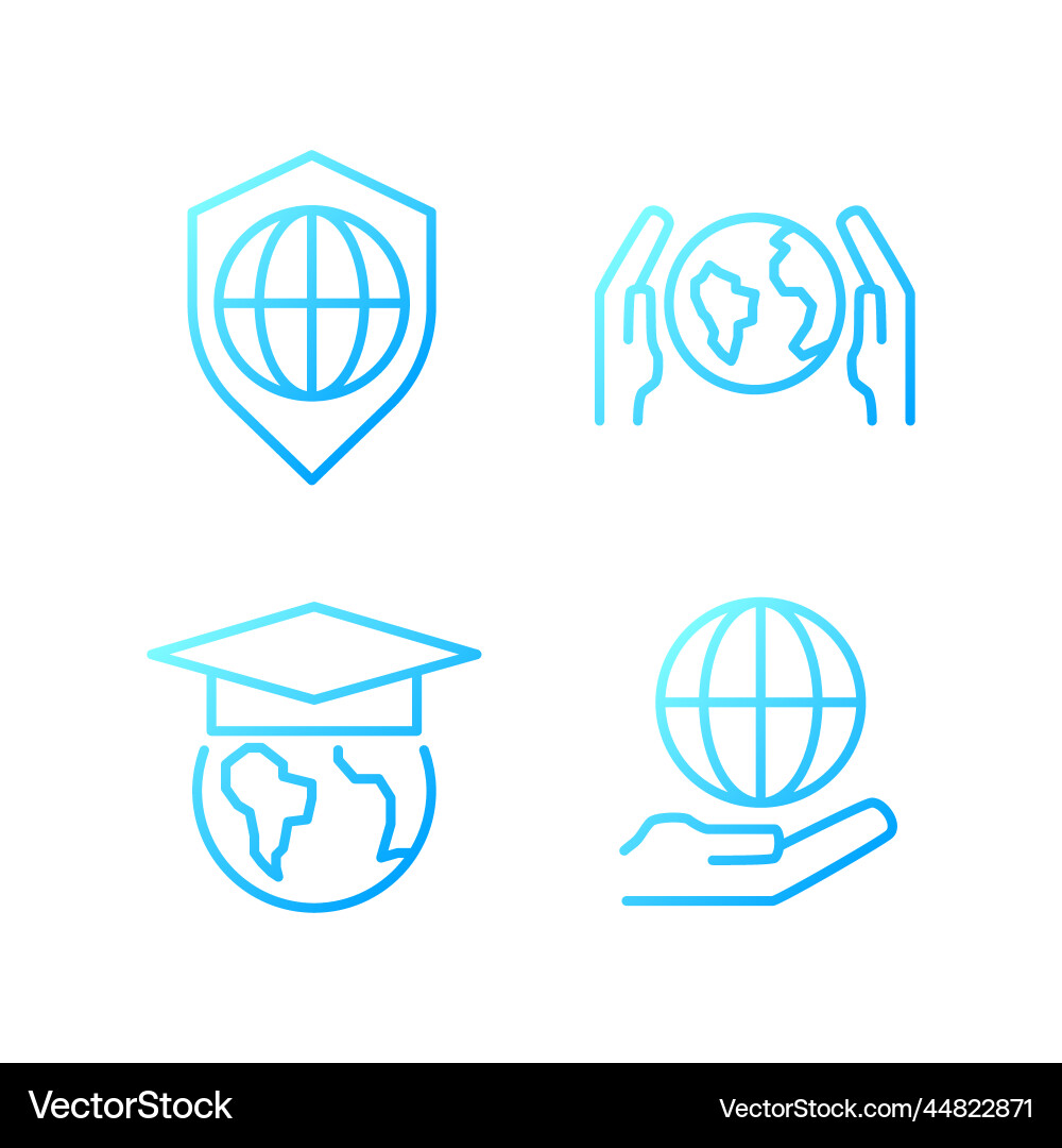 Save planet pixel perfect gradient linear icons Save planet pixel perfect gradient linear icons Vector Image
