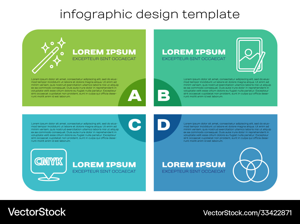 Set line speech bubble with text cmyk magic wand Set line speech bubble with text cmyk magic wand Vector Image