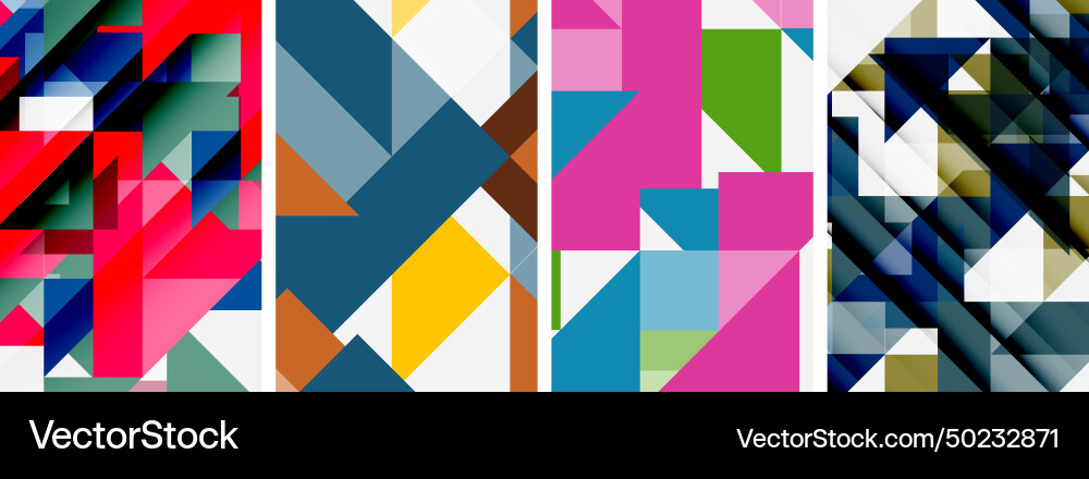 Set of abstract random triangle composition Set of abstract random triangle composition vector image