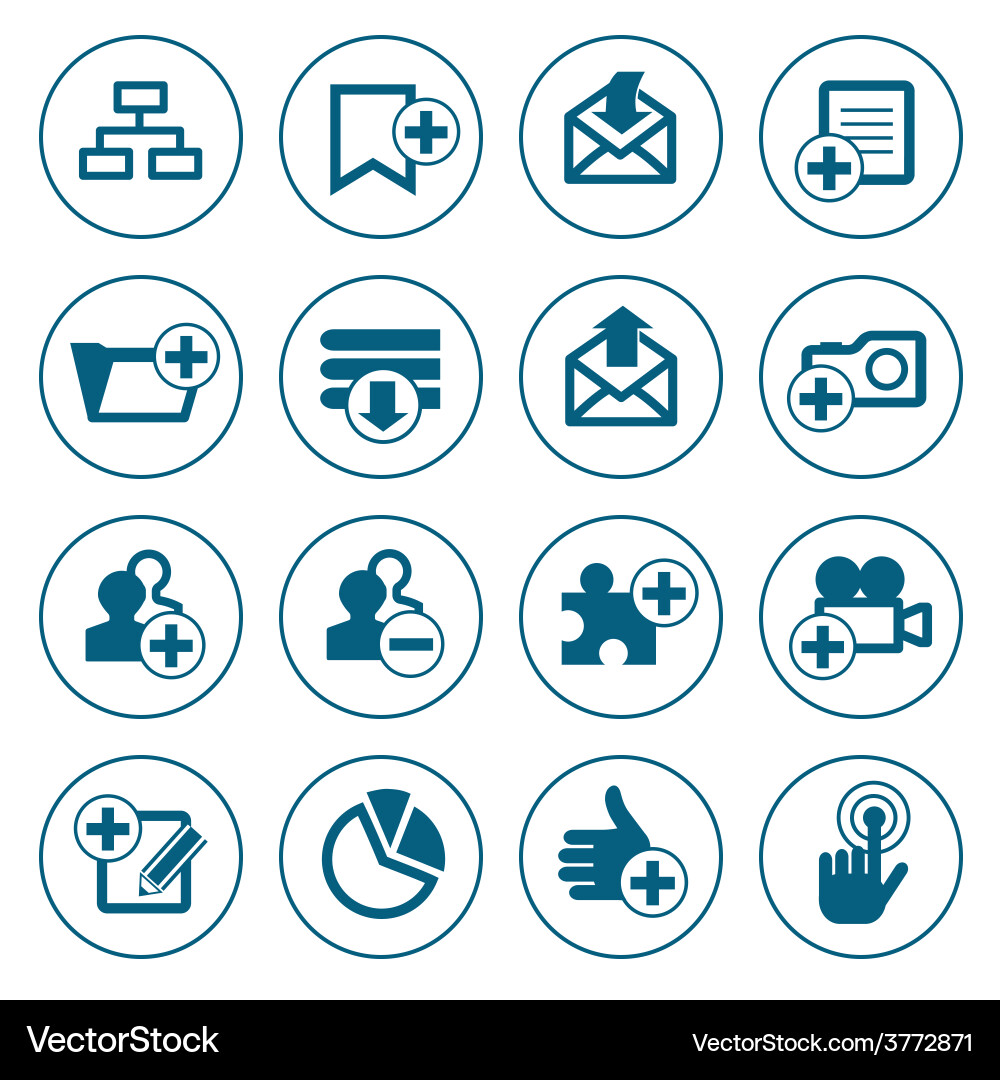 Web icons set vector image