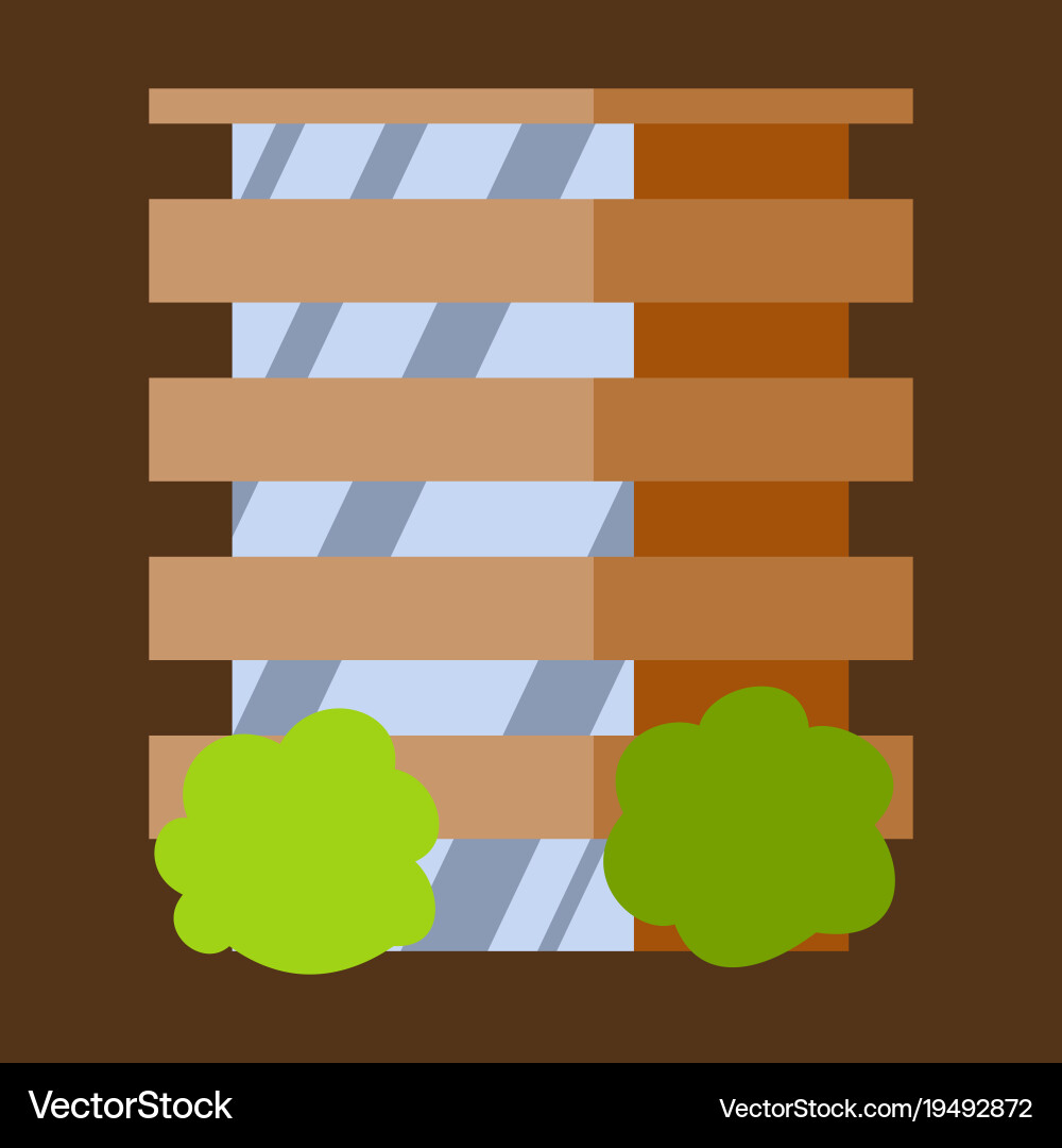 A modern multi-storey building with complex vector image