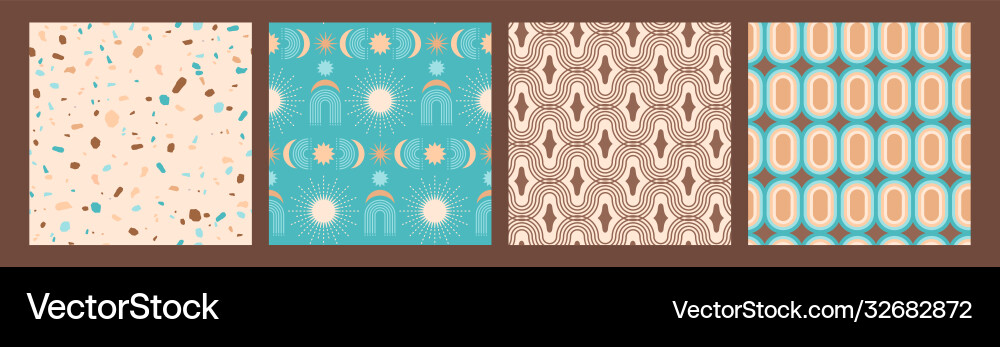 Abstract geometric collection seamless patterns Abstract geometric collection seamless patterns vector image