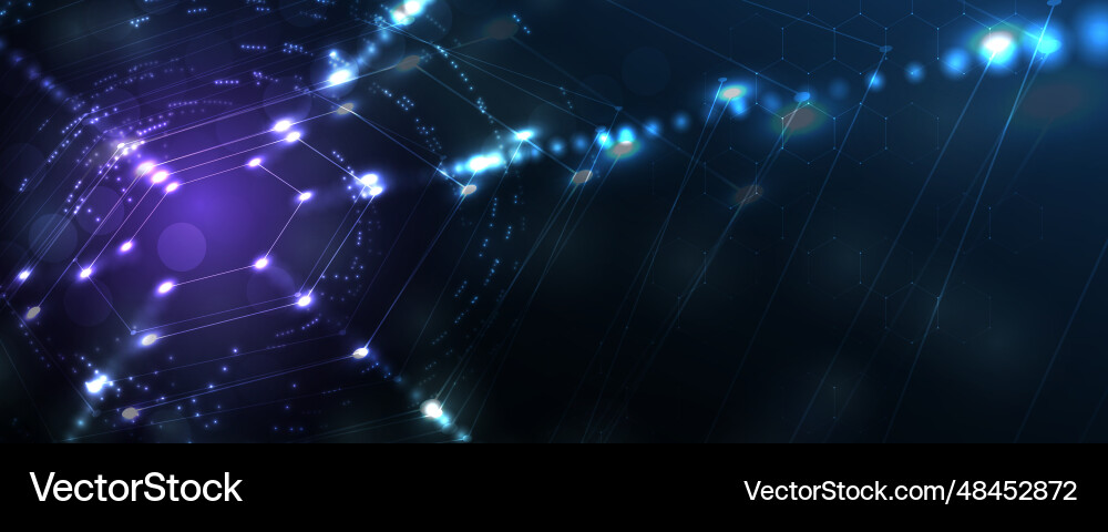 Abstract hexagon background technology poligonal Vector Image