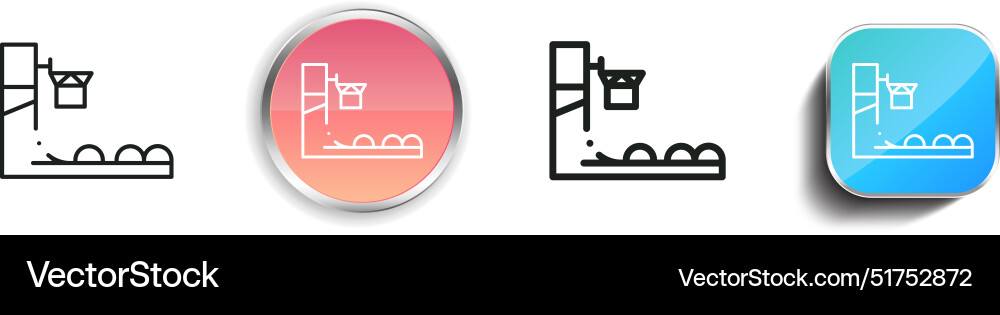 Basketball icon thin linear regular and button Vector Image
