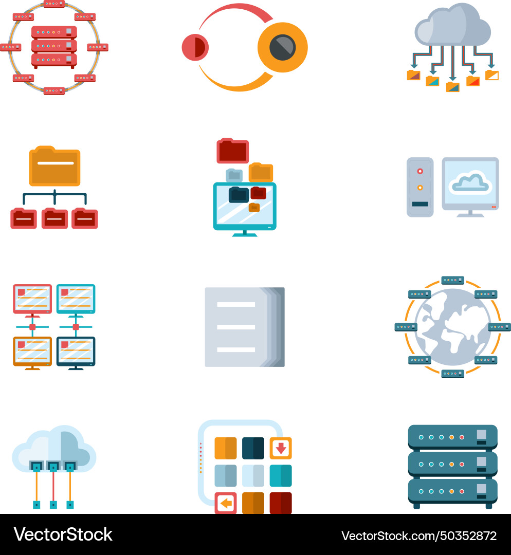 Computer networking icons Computer networking icons Vector Image