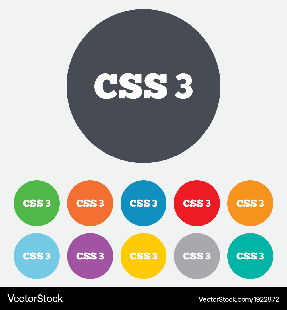 Css3 sign icon cascading style sheets symbol vector image
