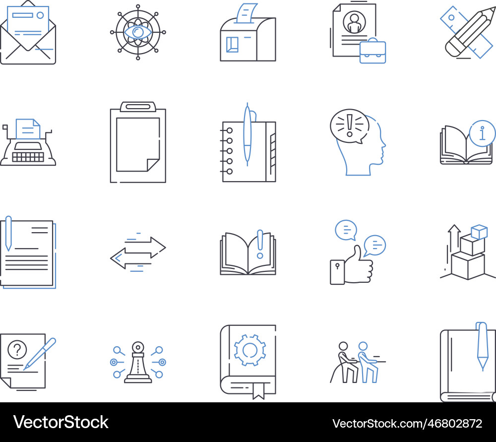 Data analysis line icons collection analytics Data analysis line icons collection analytics vector image