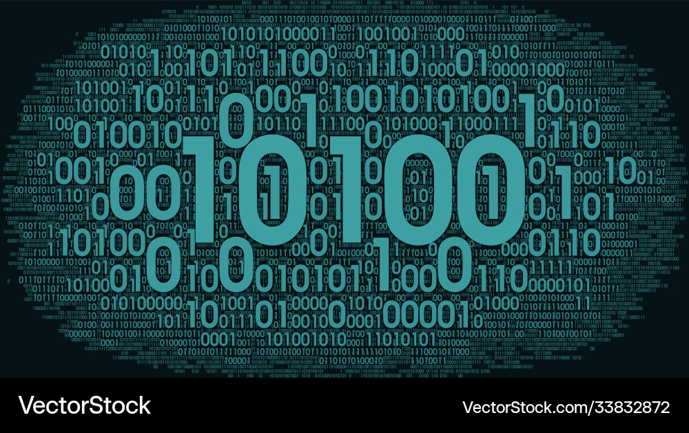Digital binary background information cloud Digital binary background information cloud Vector Image
