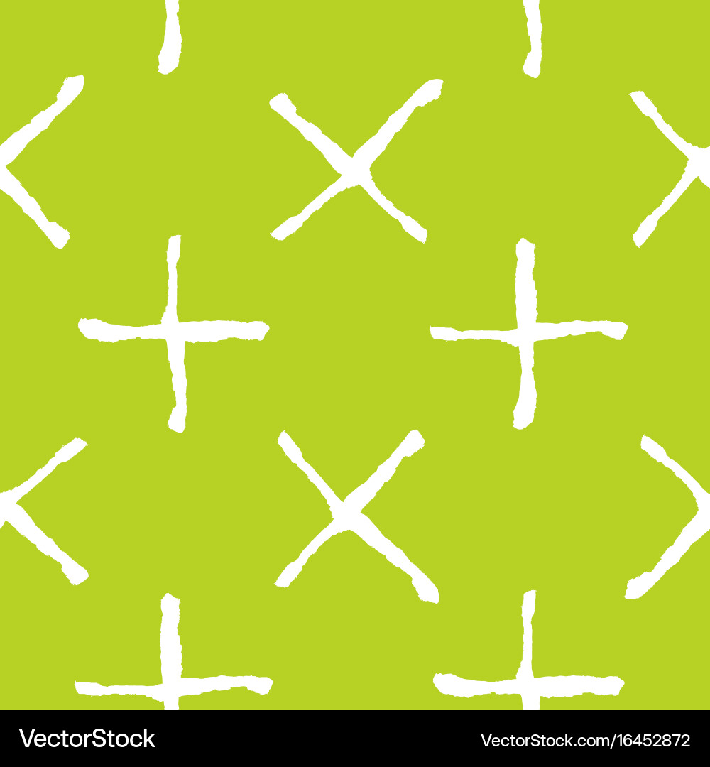 Hand Drawn Plus Shape Pattern vector image