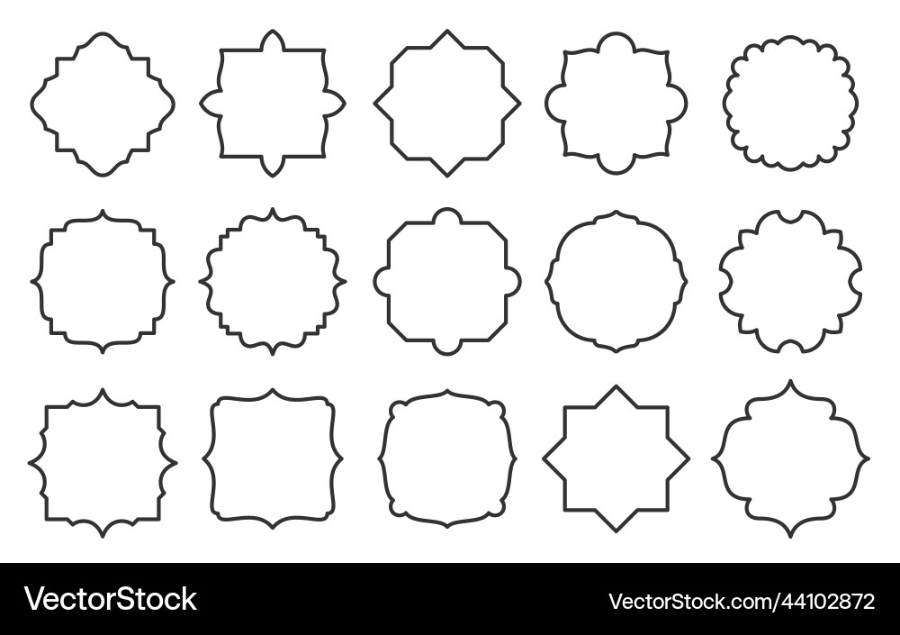 Label line border blank frame card sale text set Label line border blank frame card sale text set vector image