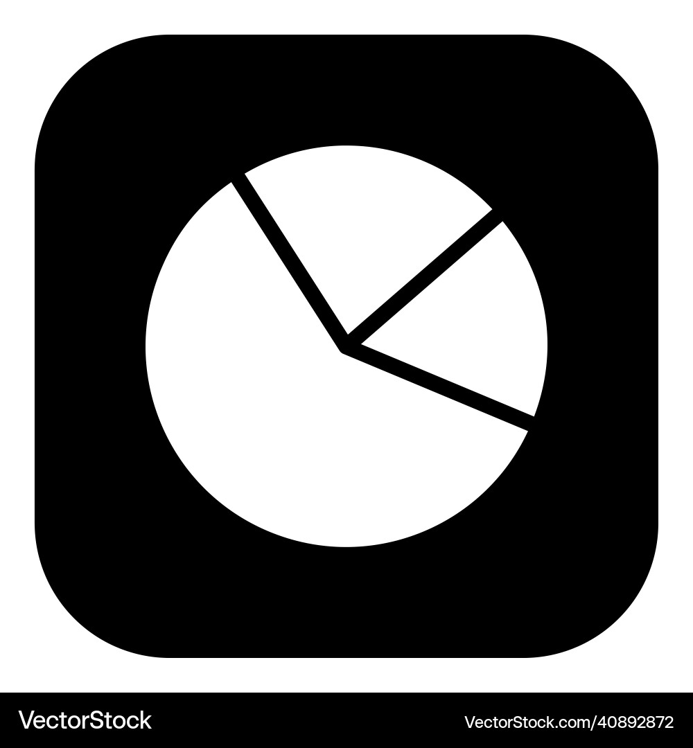 Pie chart and app icon vector image