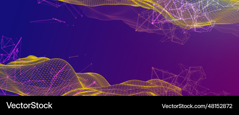 Polygonal science background with connecting dots Polygonal science background with connecting dots vector image