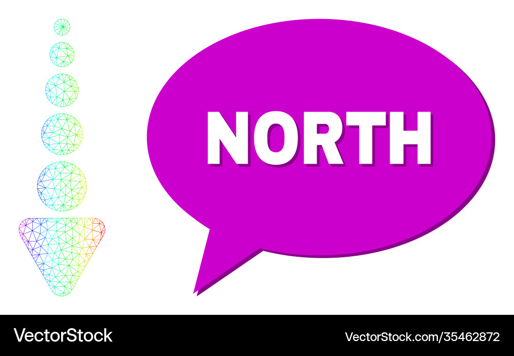 Spectrum net gradient arrow down icon and north Spectrum net gradient arrow down icon and north vector image