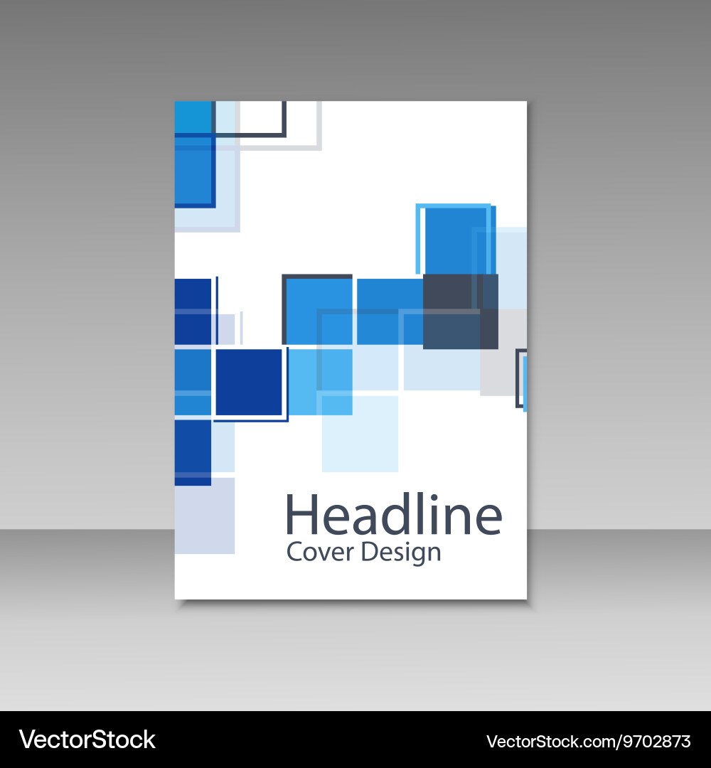 Abstract brochure template design with squares Vector Image
