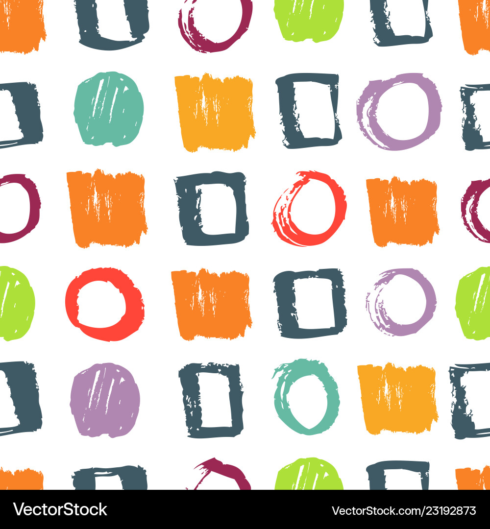 Abstract pattern with circles and squares vector image