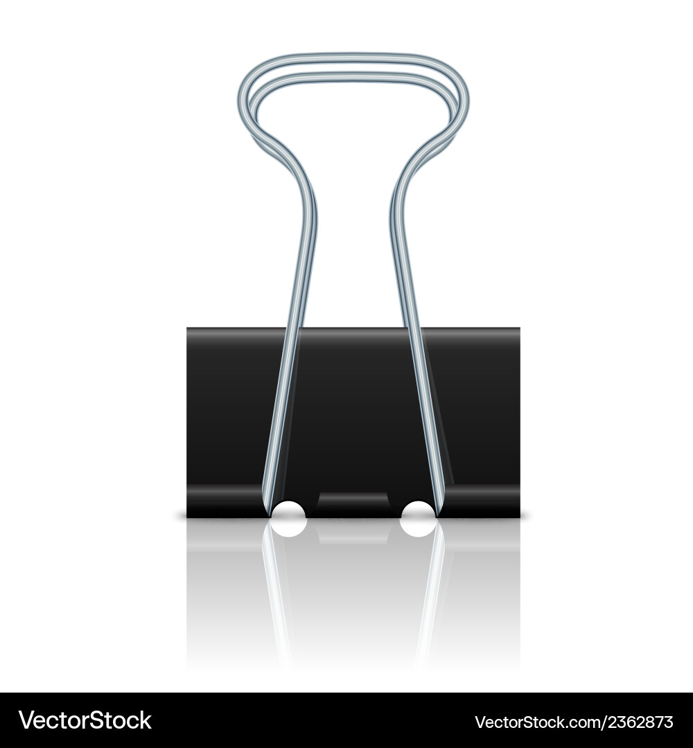 Binder clip isolated vector image