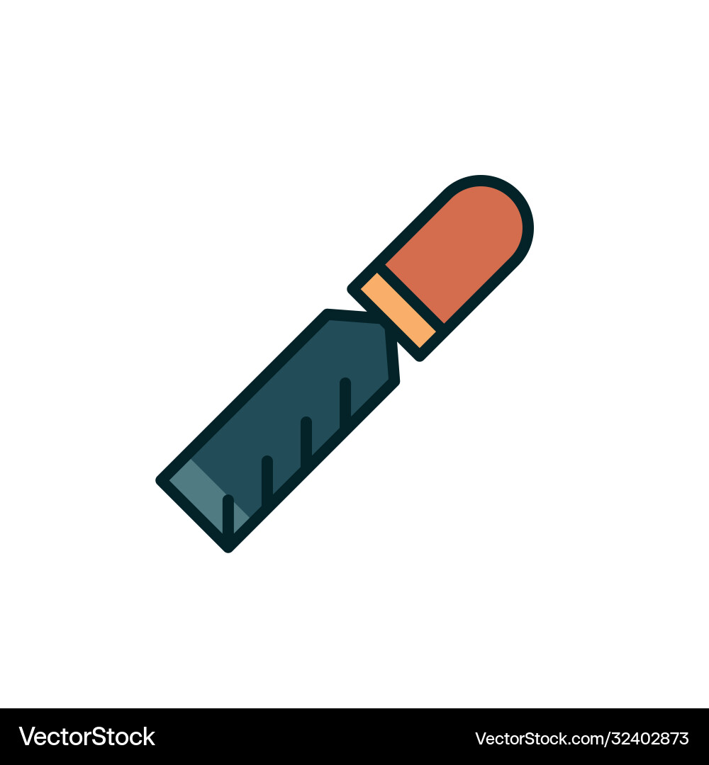 Carpenter chisel icon symbol isolated on white Vector Image