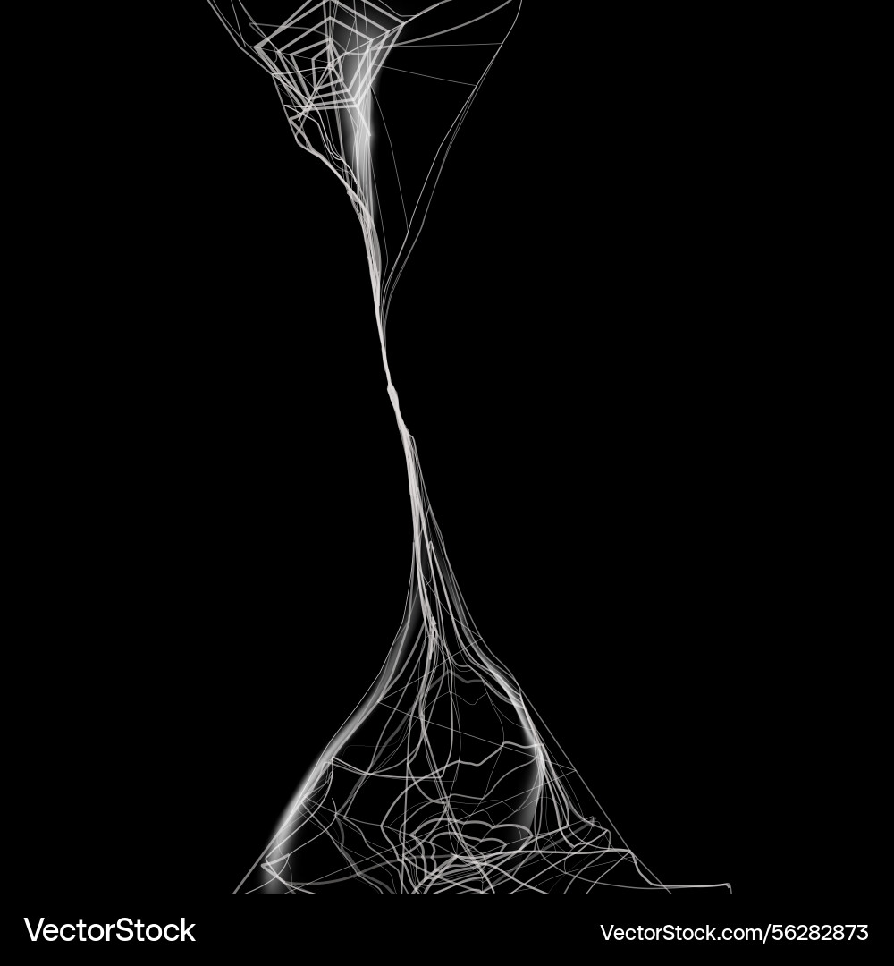 Cobweb frame part on dark background hanging Cobweb frame part on dark background hanging vector image