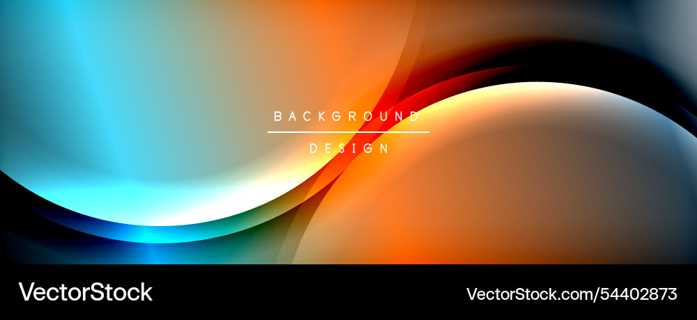 Gradient and shadow wave line geometric background vector image