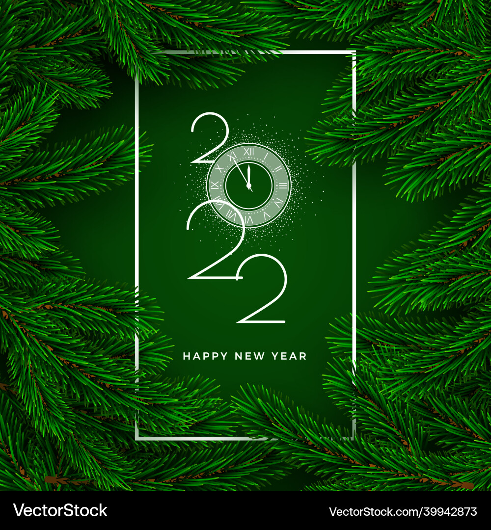 Happy new year greeting card lettering 2022 Happy new year greeting card lettering 2022 vector image