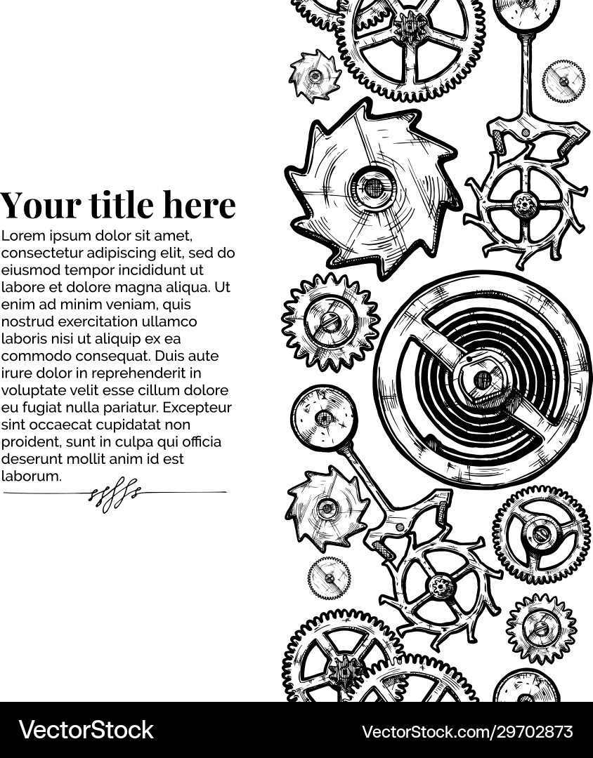 Intricate Gearwork Template Royalty Free Vector Image