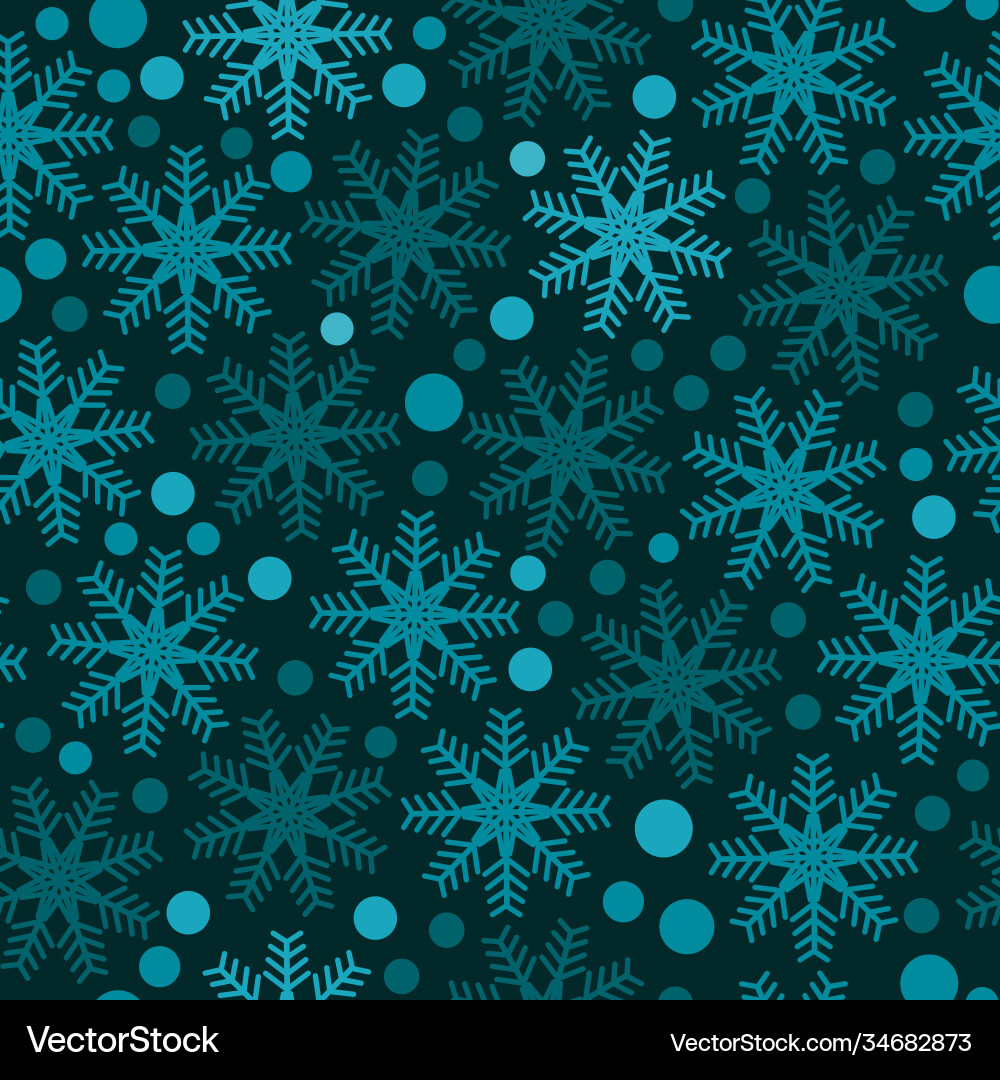 Seamless pattern with snowflakes image vector image
