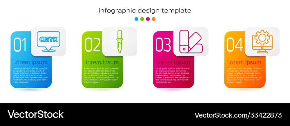 Set line speech bubble with text cmyk pipette Set line speech bubble with text cmyk pipette vector image