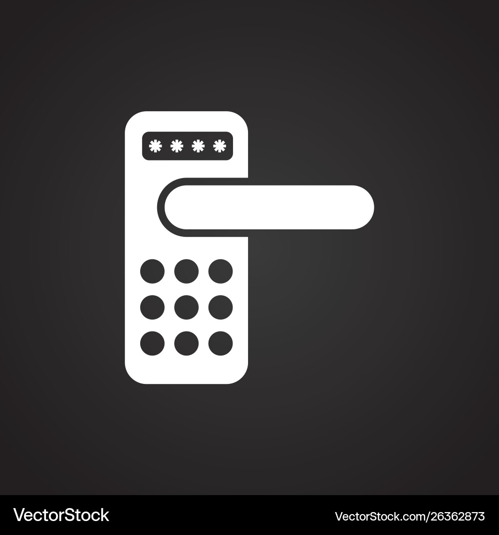 Smart lock icon on background for graphic and web Smart lock icon on background for graphic and web vector image