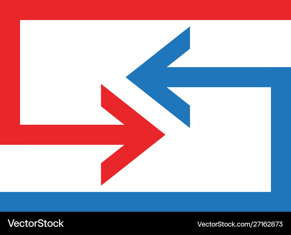 Symbol bidirectional arrows data transfer Symbol bidirectional arrows data transfer vector image