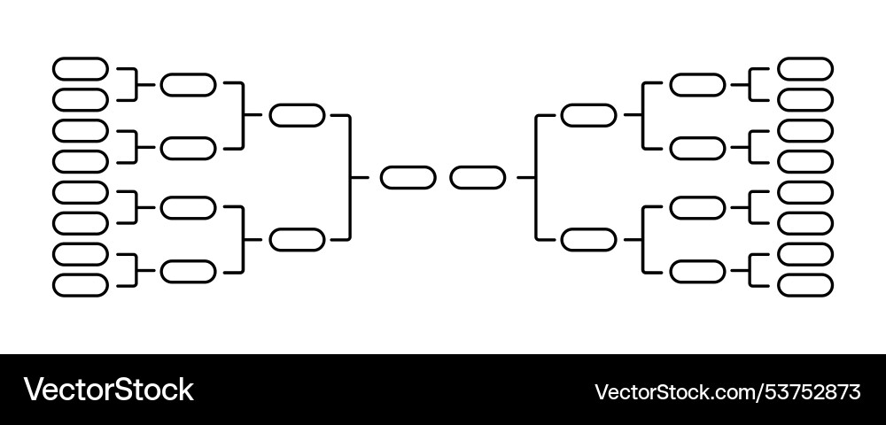 Tournament chart structure in minimalistic style vector image