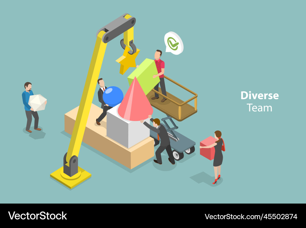 3d isometric flat conceptual Royalty Free Vector Image