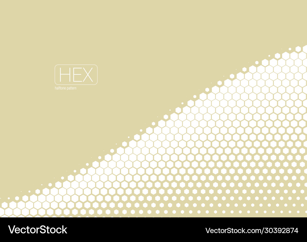 Abstract Hexagon Halftone Wave Pattern Vector Image