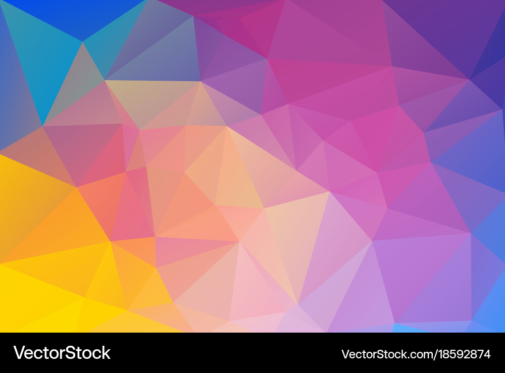 Abstract multicolor background with triangle Vector Image