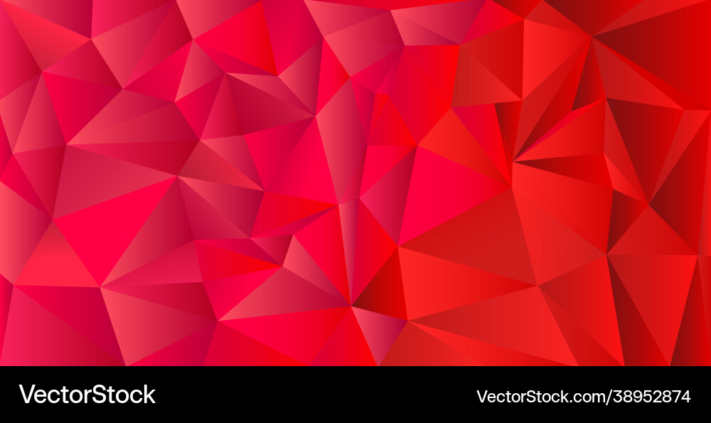 Abstract red gradient triangles different vector image
