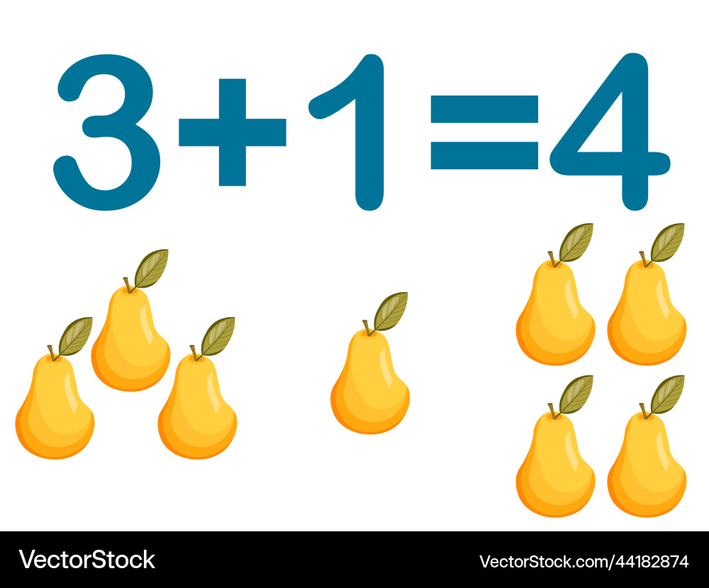 Addition components mathematical formula addend Addition components mathematical formula addend vector image