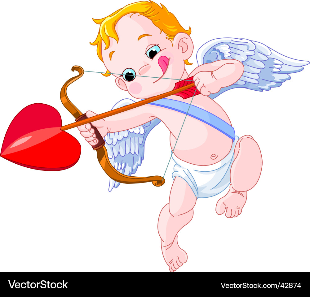 Adorable Cupid Vector Image