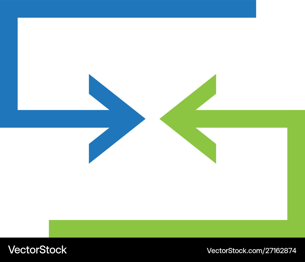 Bidirectional Data Arrows vector image