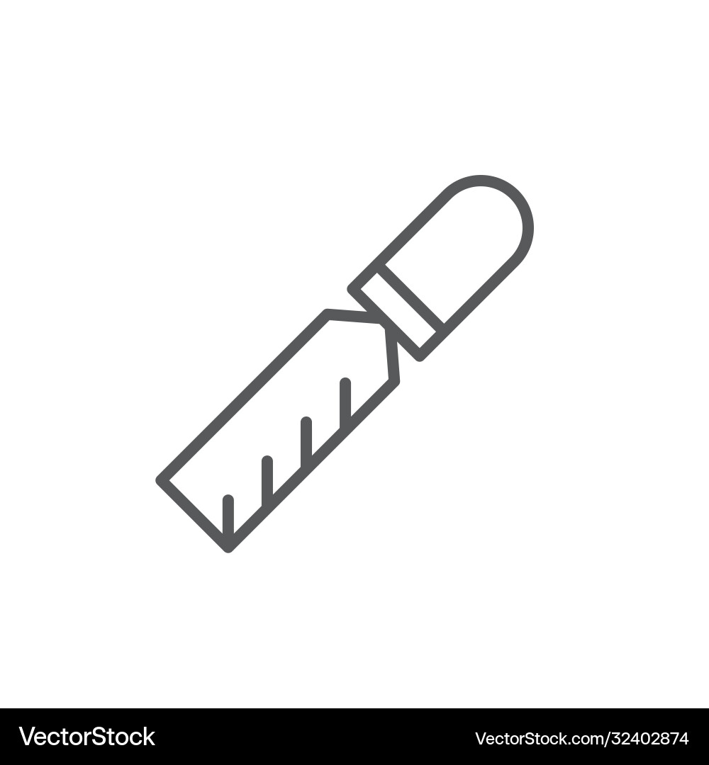 Carpenter chisel icon symbol isolated on white Carpenter chisel icon symbol isolated on white vector image