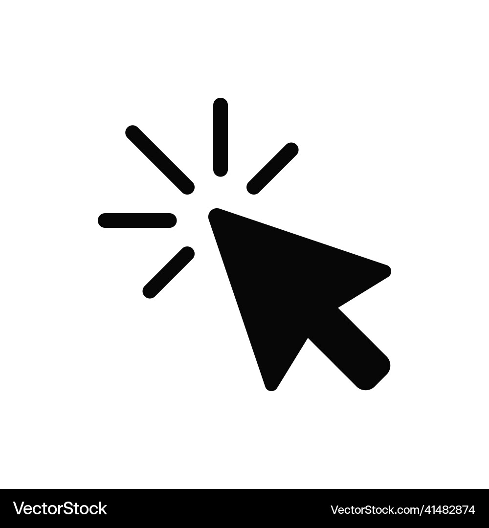 Click icon ui sign Click icon ui sign vector image