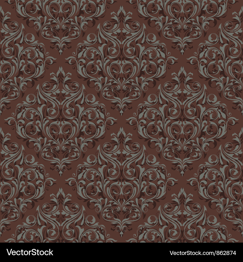 Damask seamless pattern vector image