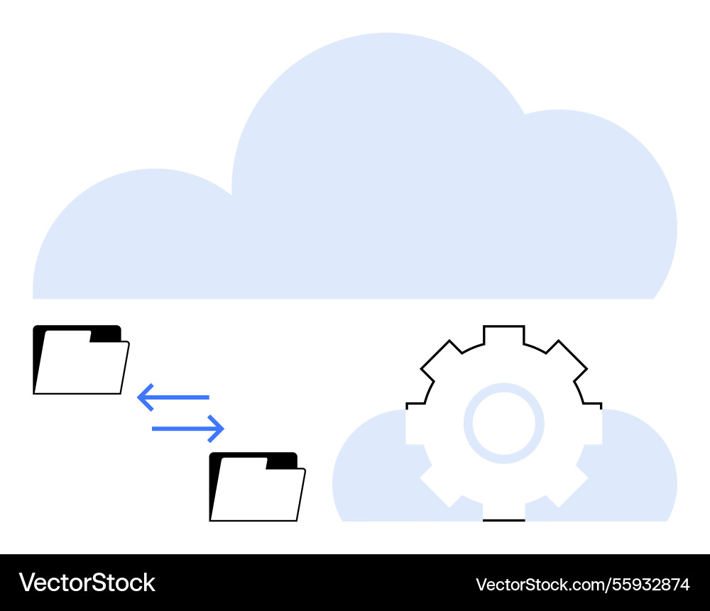 File transfer and cloud automation concept File transfer and cloud automation concept vector image