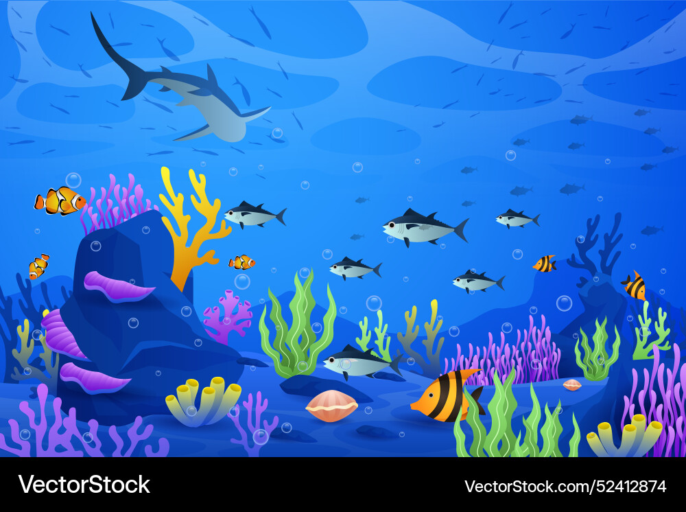 Gradient background for world oceans day Vector Image