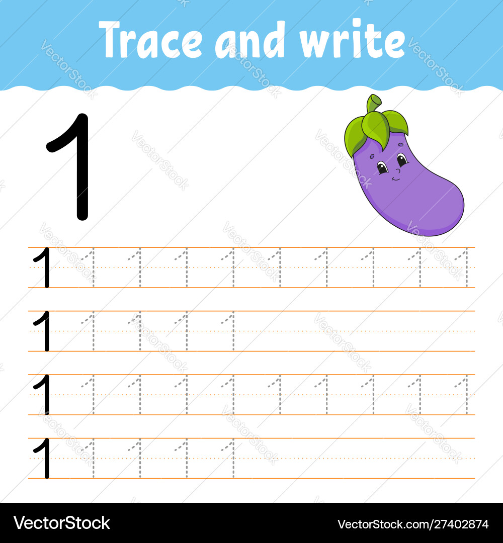 Handwriting Practice: Trace & Write vector image
