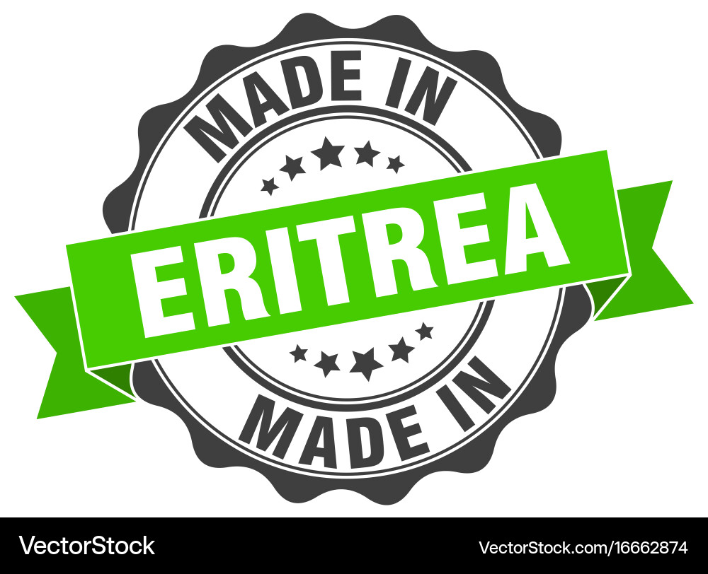 Made in eritrea round seal Vector Image