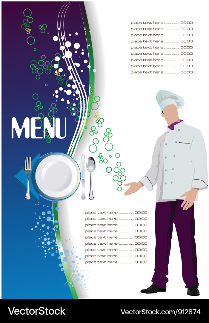 Menu template Vector Image