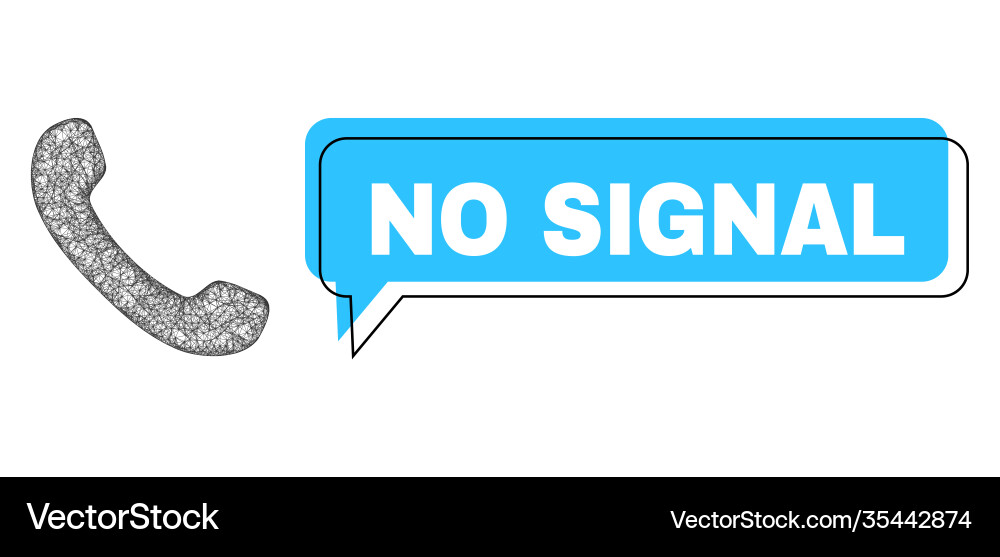 Misplaced no signal speech cloud and linear phone Misplaced no signal speech cloud and linear phone Vector Image