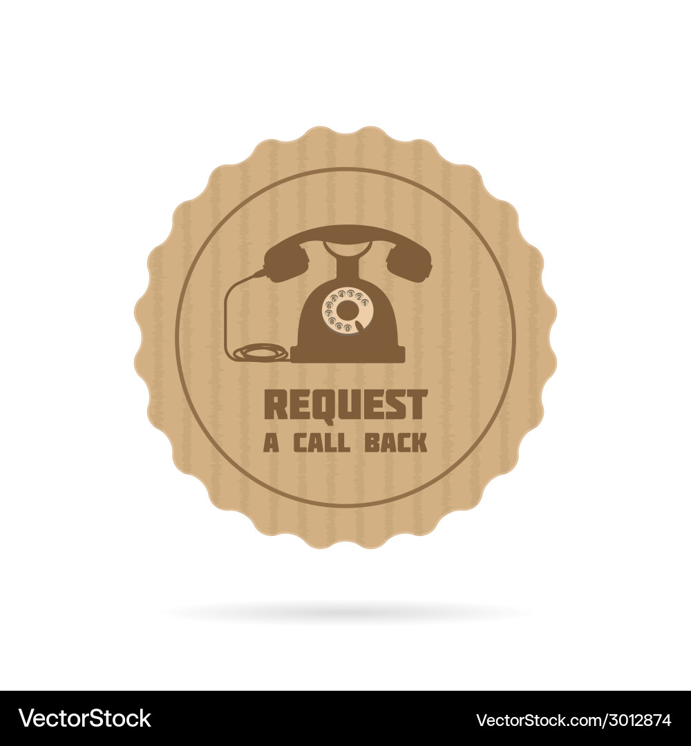 Request a call back icon Royalty Free Vector Image