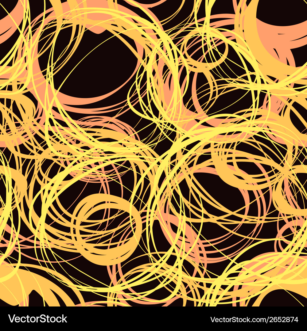 Seamless pattern with abstract circle doodle vector image